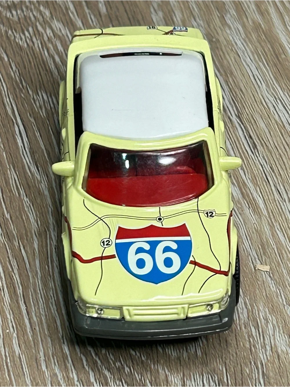 Vintage 1992 Road Champs Saab 900 Turbo Convertible Route 66 Diecast Car